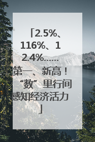 2.5%、116%、12.4%……第一、新高！“数”里行间感知经济活力