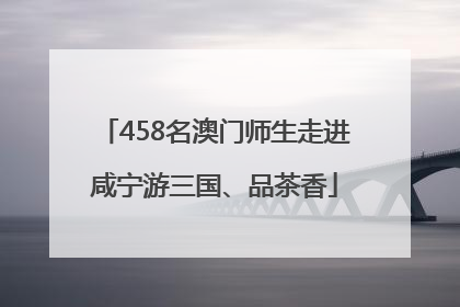 458名澳门师生走进咸宁游三国、品茶香