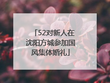 52对新人在沈阳方城参加国风集体婚礼