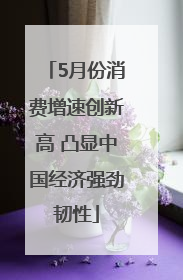 5月份消费增速创新高 凸显中国经济强劲韧性
