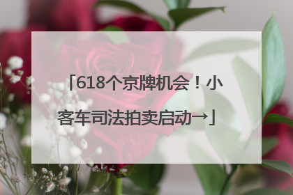 618个京牌机会！小客车司法拍卖启动→