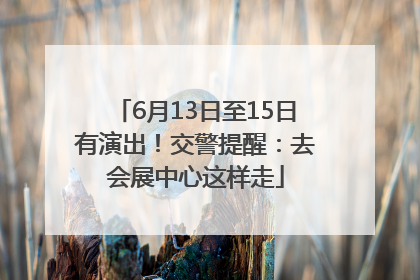 6月13日至15日有演出！交警提醒：去会展中心这样走