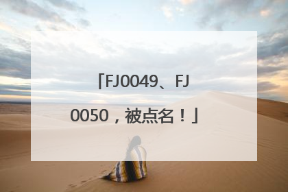 FJ0049、FJ0050，被点名！