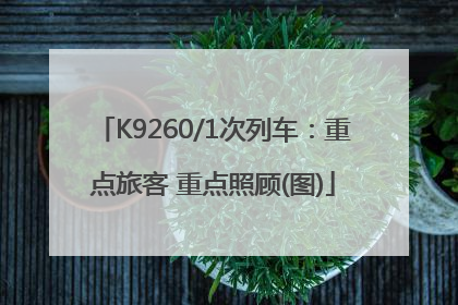 K9260/1次列车：重点旅客 重点照顾(图)