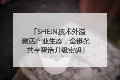 SHEIN技术外溢激活产业生态，全链条共享智造升级密码